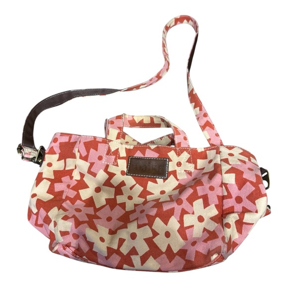 Maika Handbags - MAIKA Mini Tote Crossbody Bag Linea Red Pink Floral